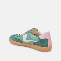 Dolce Vita Women's Notice Sneaker in green suede - women's sneaker - detail view