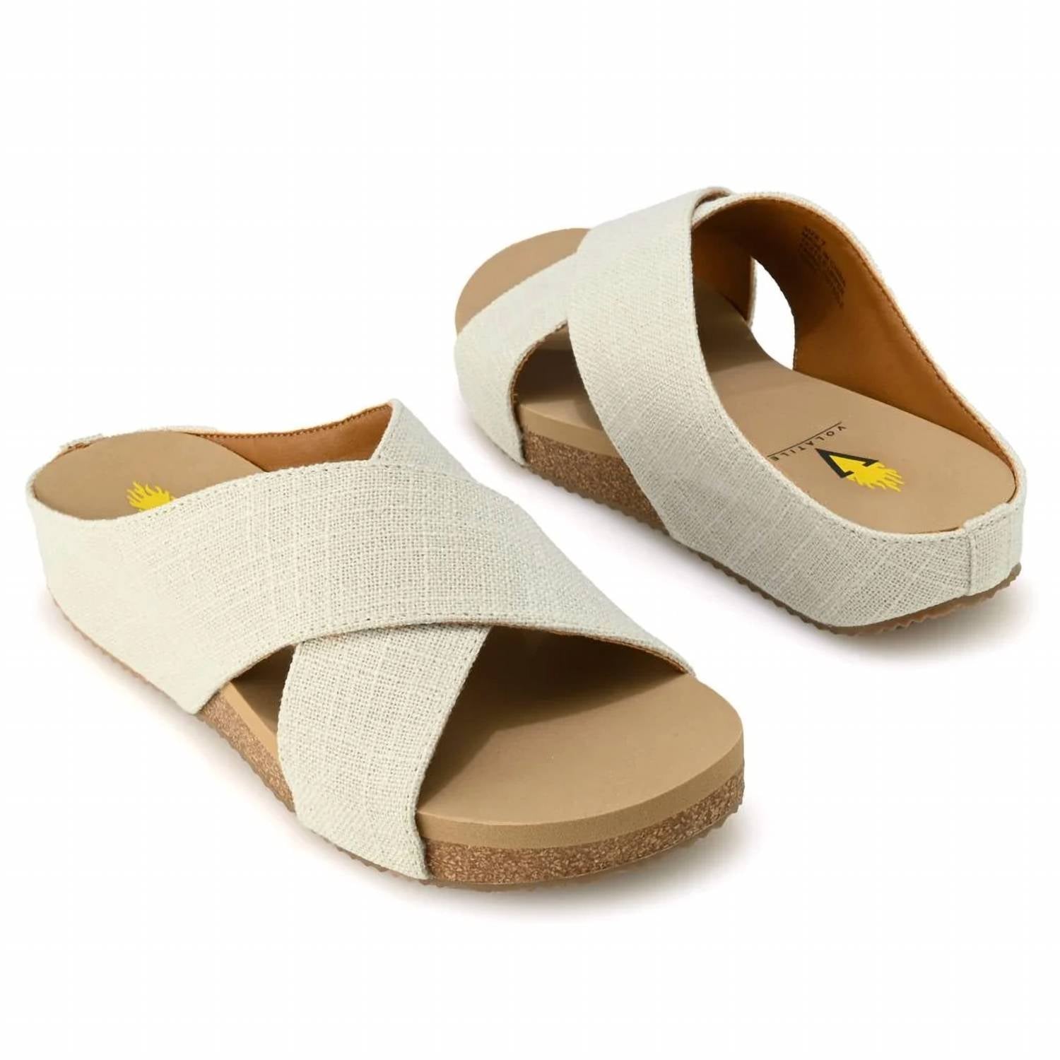 Volatile - Women's Ablette Ultra Comfort Slip-on Crisscross Slides