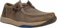 ROPER Men's Clearcut Colorpop Jogger Shoe in brown blue - men's sneaker - detail view