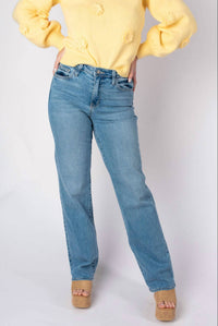 Just Black Denim - Macon High Waist Straight Leg Jeans