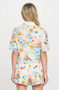 Meet Me In Santorini - Mediterranean Daydream Shorts