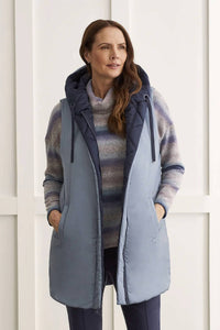 Tribal - Reversible Hooded Puffer Vest
