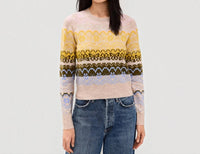 Cinq A Sept - Lace Fair Isle Pullover Sweater
