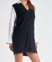 Elan - Women's Twofer Sweater Tunic Dress
