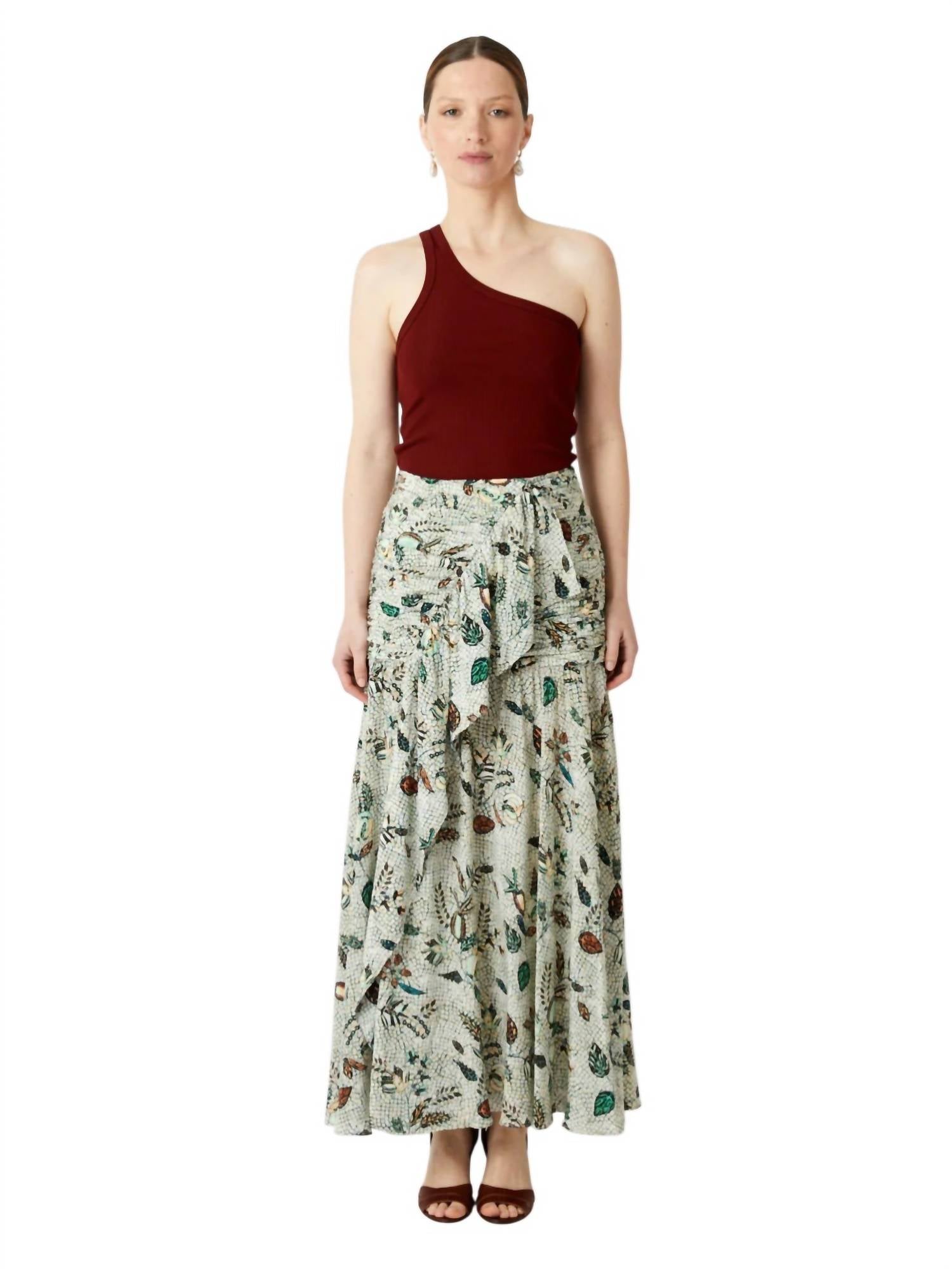 Ulla Johnson Georgina Maxi Skirt in botanical mist - women's skirt - alternate view