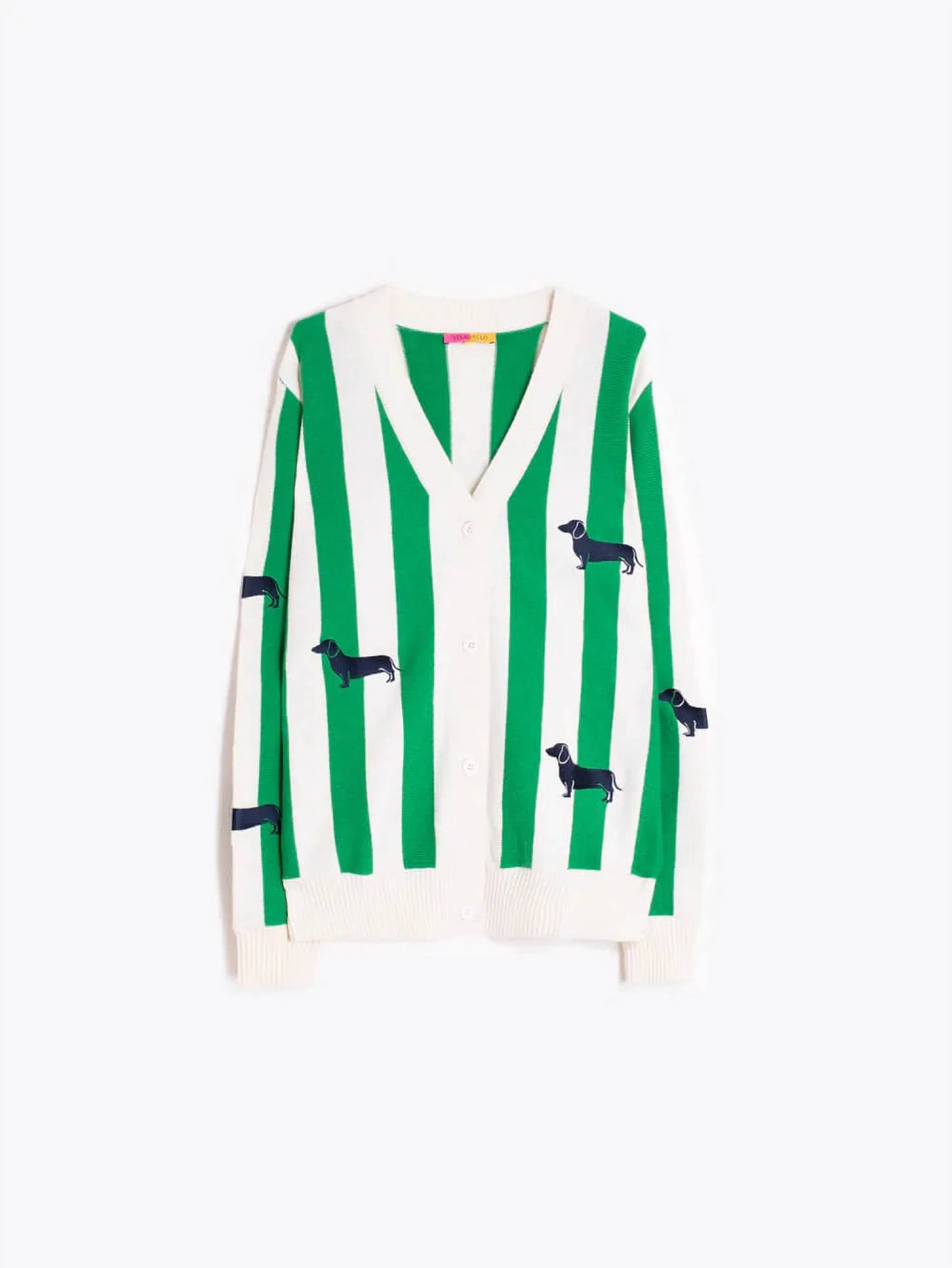 Vilagallo - Stripe Dachshunds Cardigan