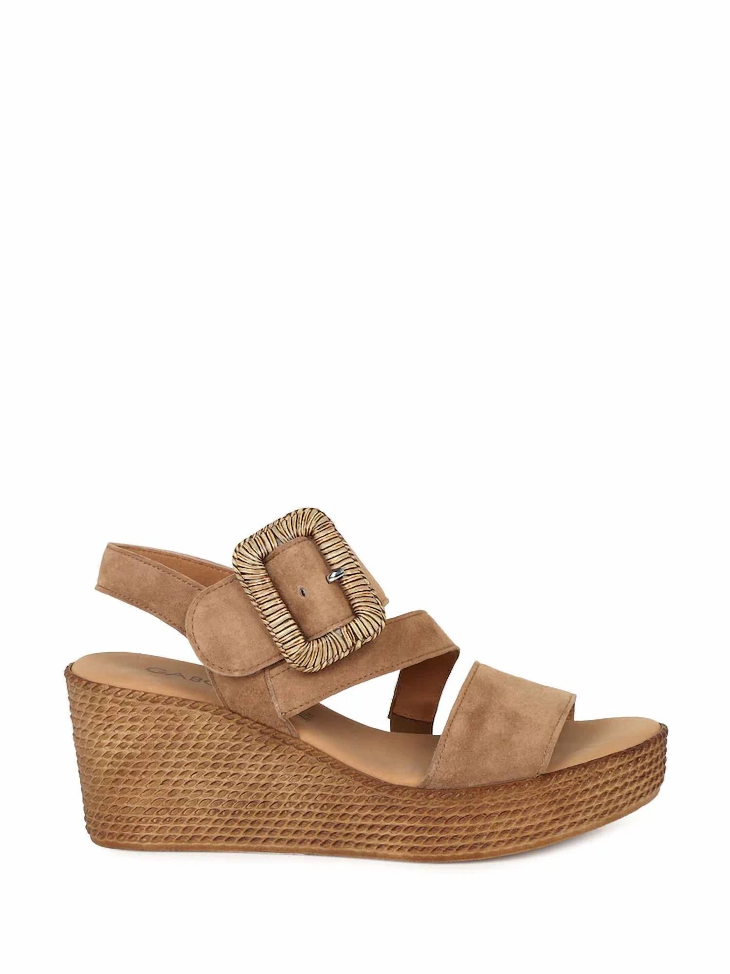 Gabor - Women's Suede Platform Wedge Sandals