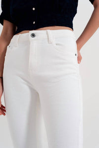 Q2 - Cameron Cropped Flare Jean With Raw Hem