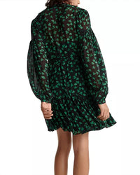 THE KOOPLES Naive Flowers Dress in blak1 - women's dress - alternate view