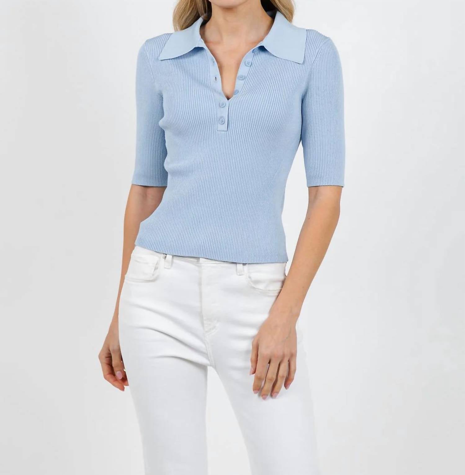 Simkhai - Secily Collared Polo Top