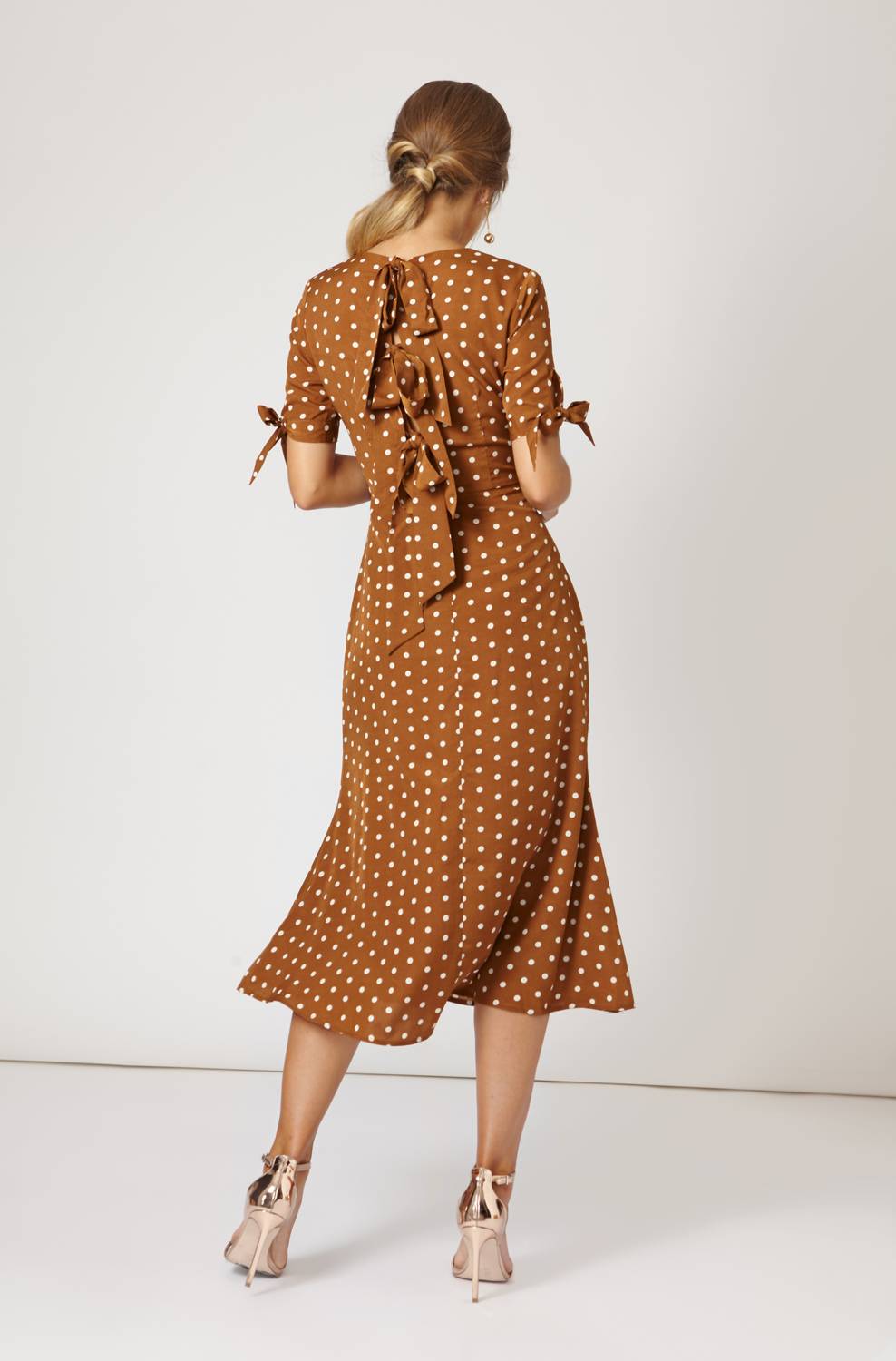 Bruna Women's Laila Dress in brown - women's dress - detail view