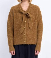 Molly Bracken - Fuzzy Bow Tie Cardigan