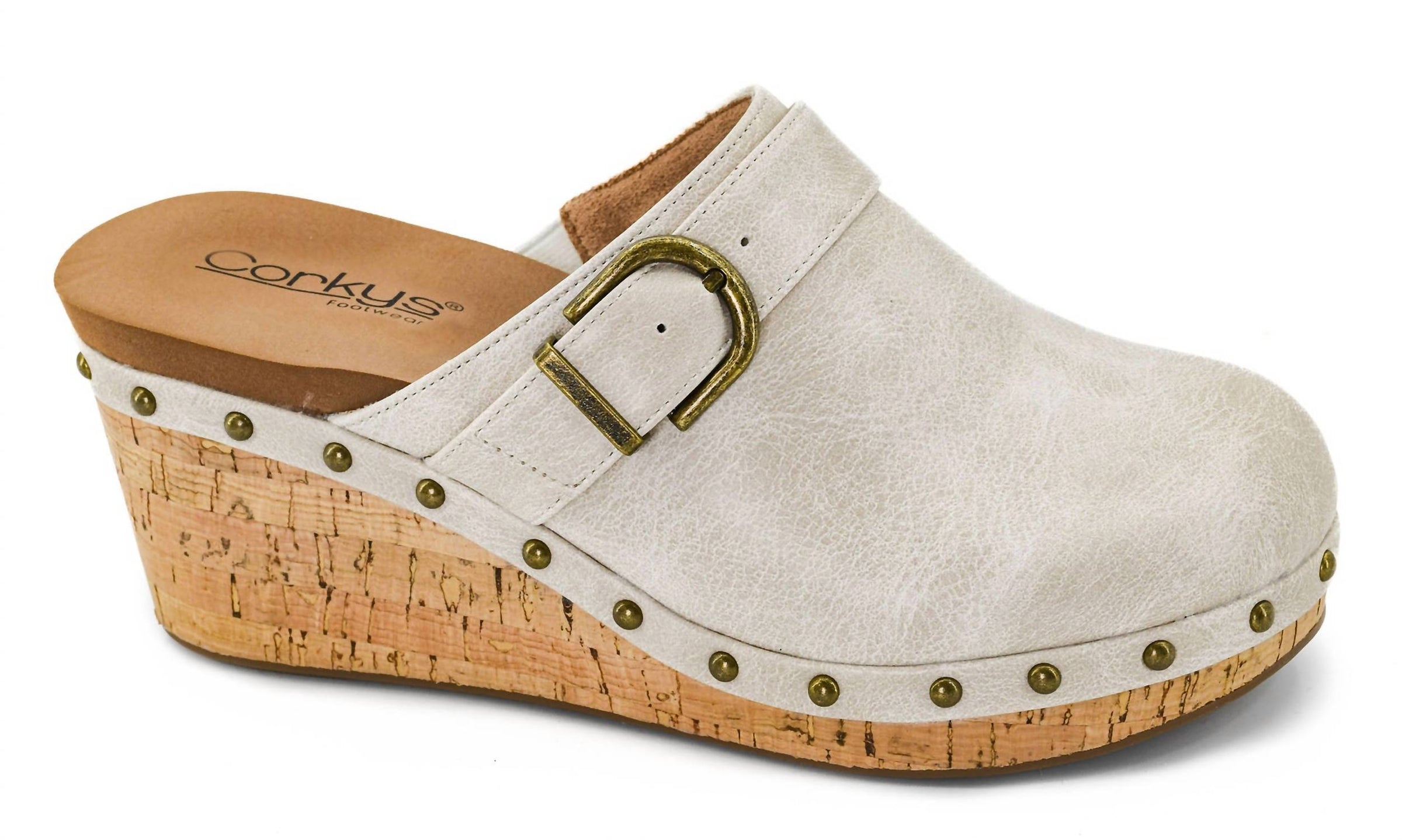 Corkys Footwear Women's Who Knew Wedge Clog in ivory - women's shoe - alternate view