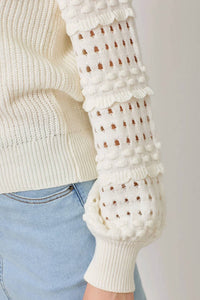 Mystree - Textured Sleeve Sweater