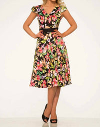 Orchid Bloom - Floral Swing Dress