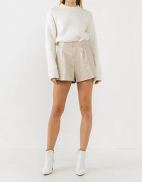 Shiny Leather Short
