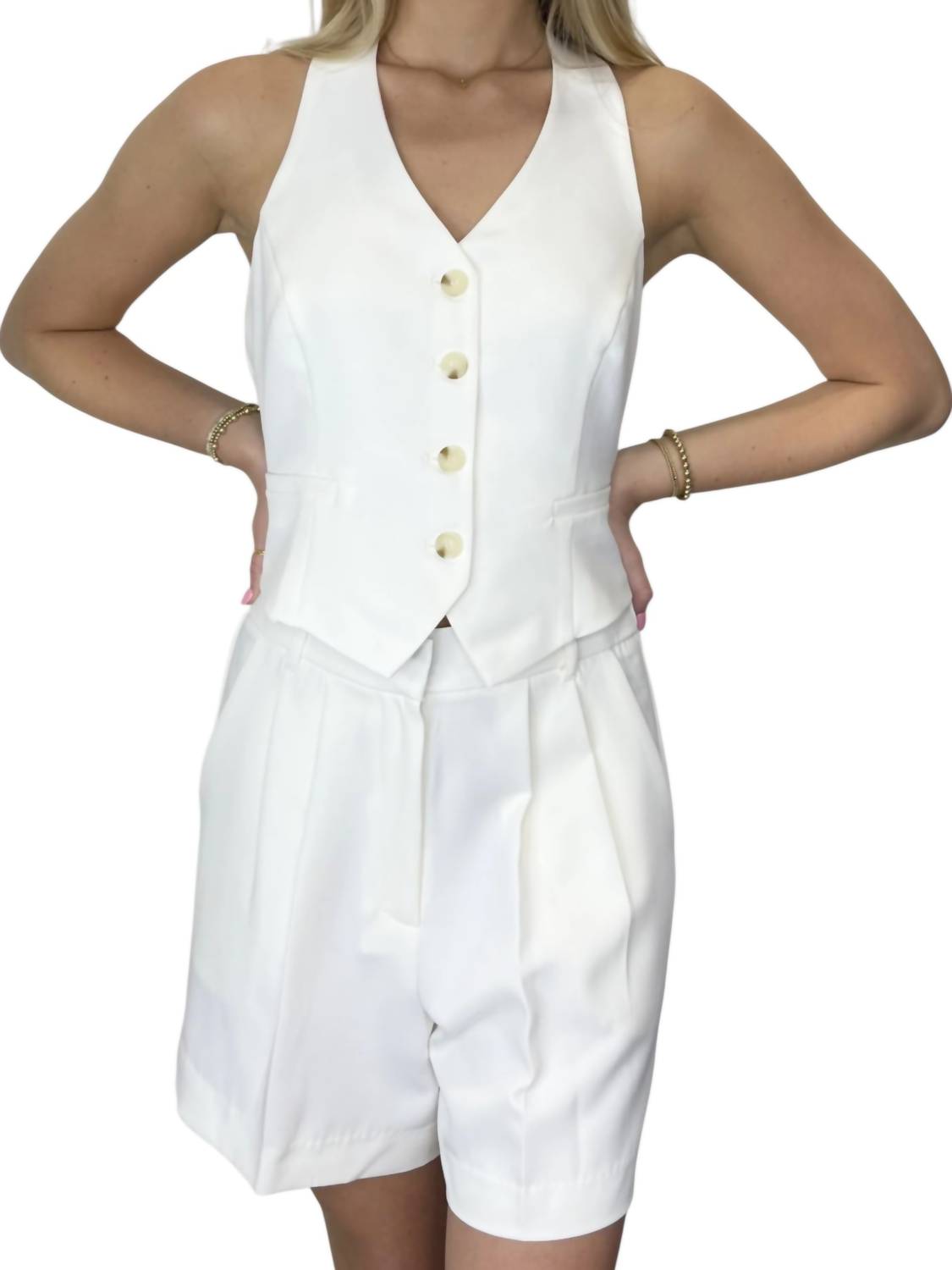 The Workshop - Business As Usual Halter Short Set