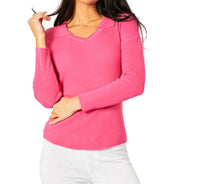 Collared V-Neck Top
