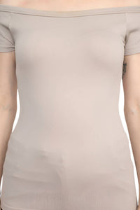 Alberto Makali - Off The Shoulder Solid Spandex Top