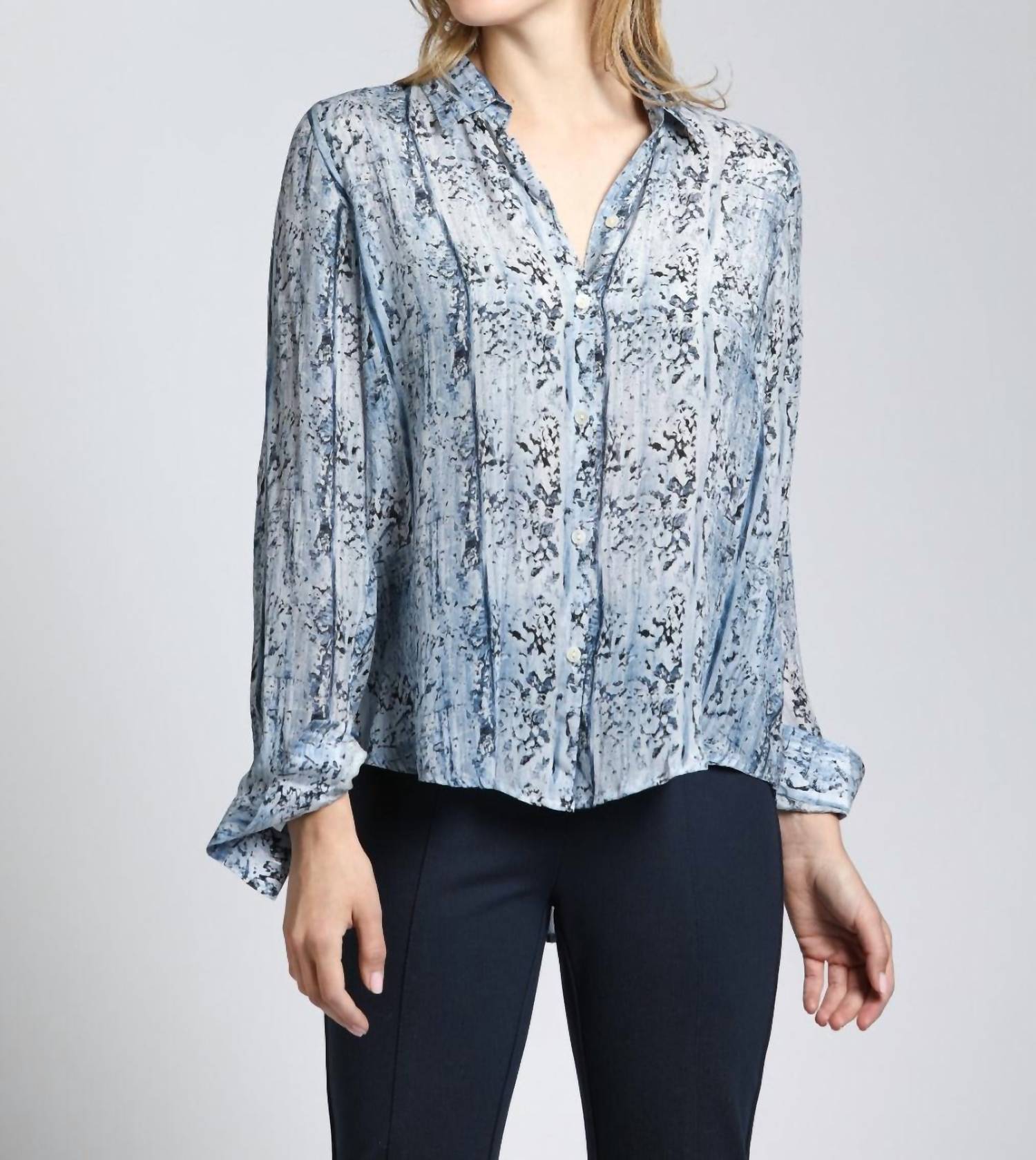 Apny - Tranquil Mixed Color Blouse