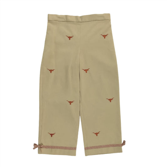 Vive La Fete - Girl's University Of Texas Collegiate Hand Embroidered Pants