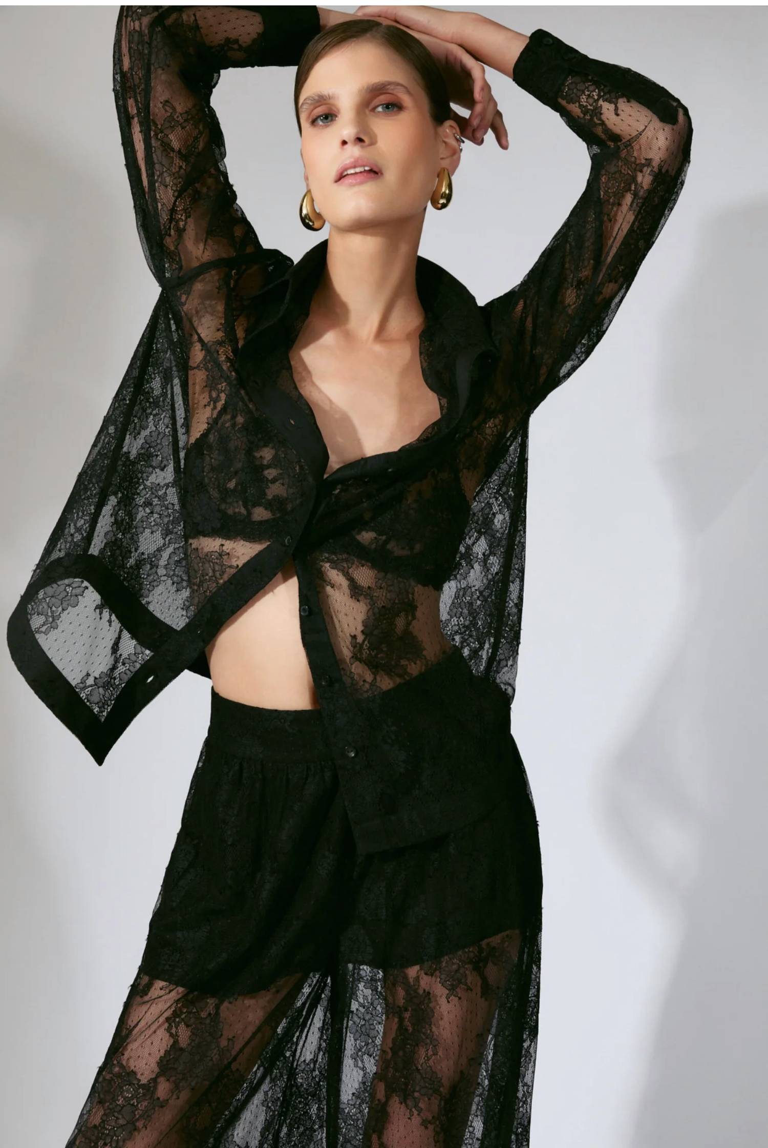 Bardot - Aleida Oversized Lace Shirt