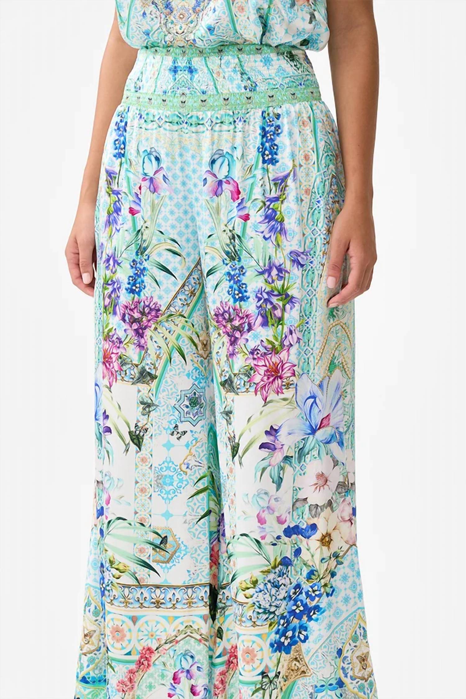 Camilla - Shirred Waist Pants