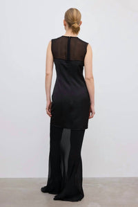 House of Dagmar Two Layer Maxi Dress in black - women's dress - detail view