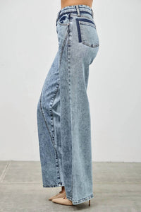 Saige Denim - Wide Leg Seam Detail Jeans