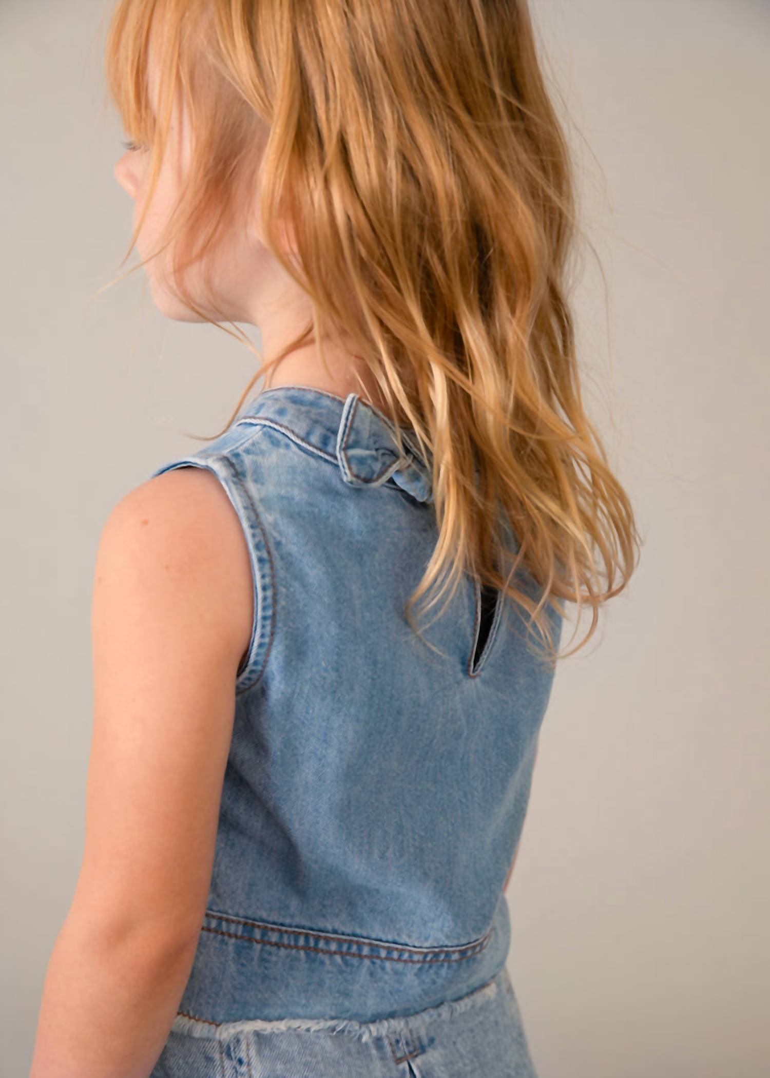 Mayoral - Denim Bow Top