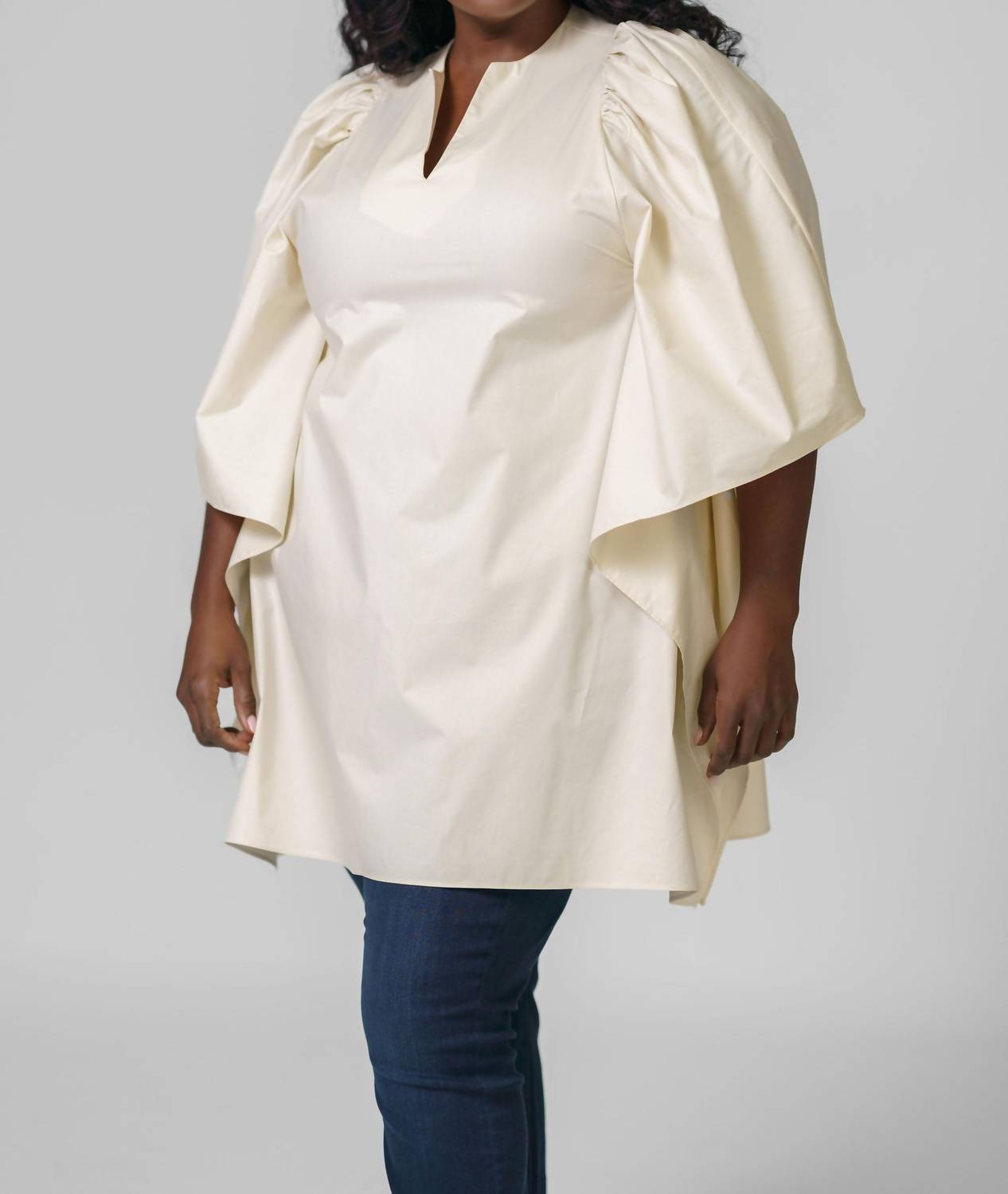 Psophia - Mini Swing V- Neck Tunic - Plus