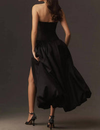 Hutch - Georgina Strapless Rucheddrop-waist Maxi Dress