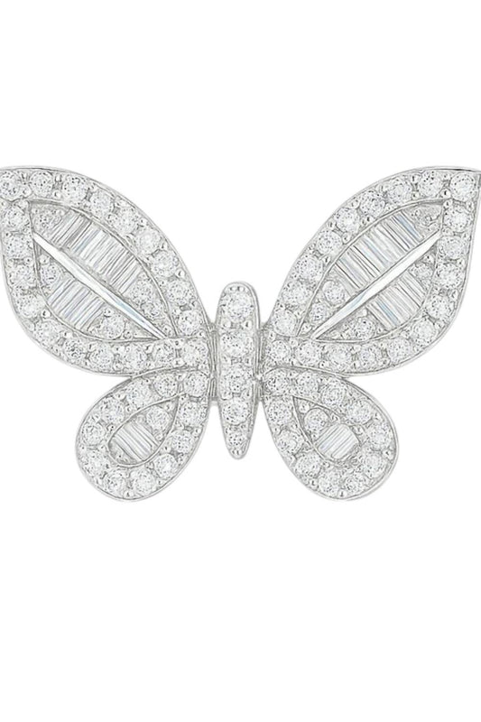 Allyanna Gifts - Women's Cubic Zirconia Butterfly Stud Earrings
