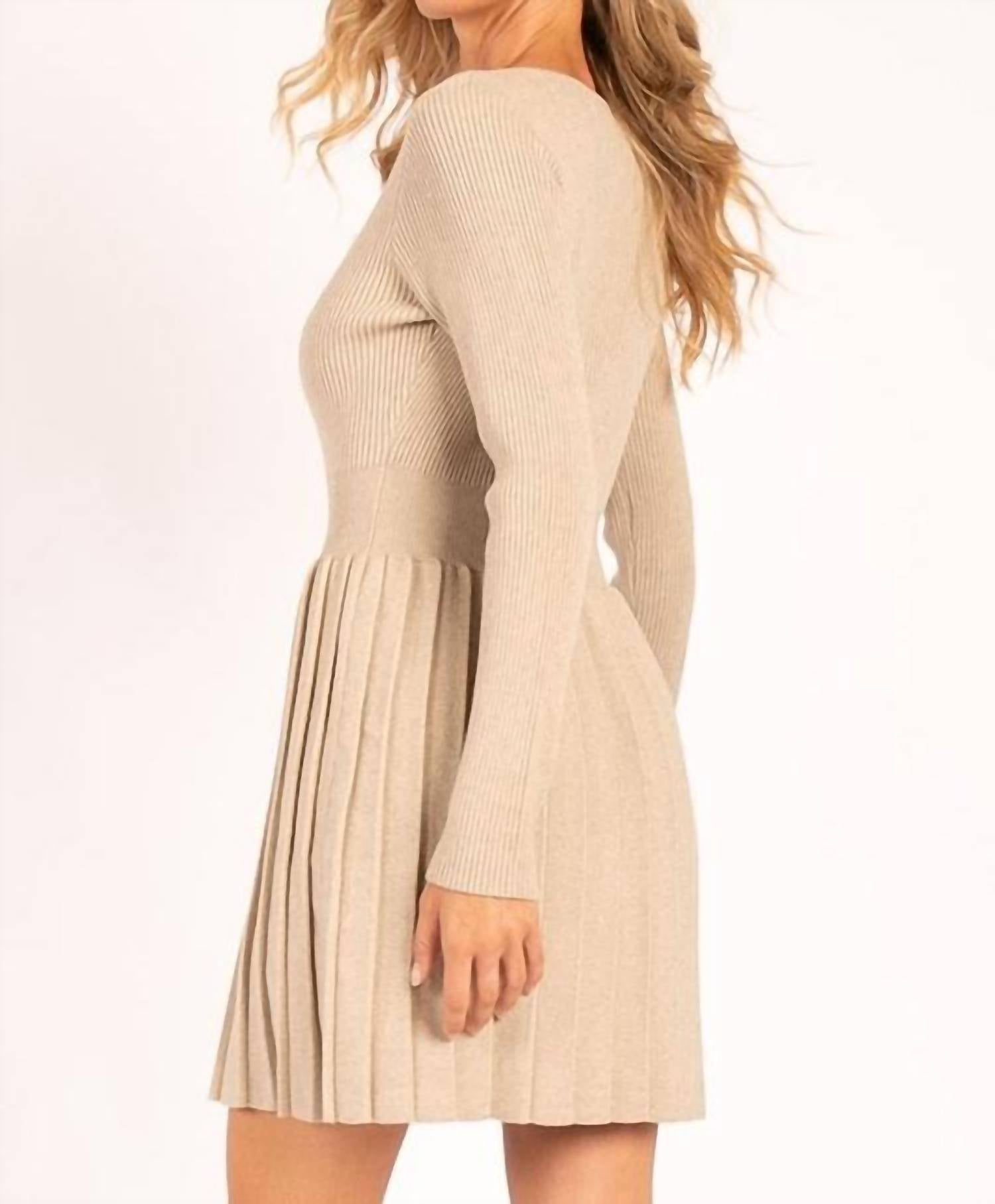 Heyson - Cozy Cues Fit & Flare Sweater Dress