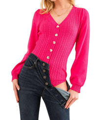 And The Why - Waiting by the Phone Cable Knit Bodysuit