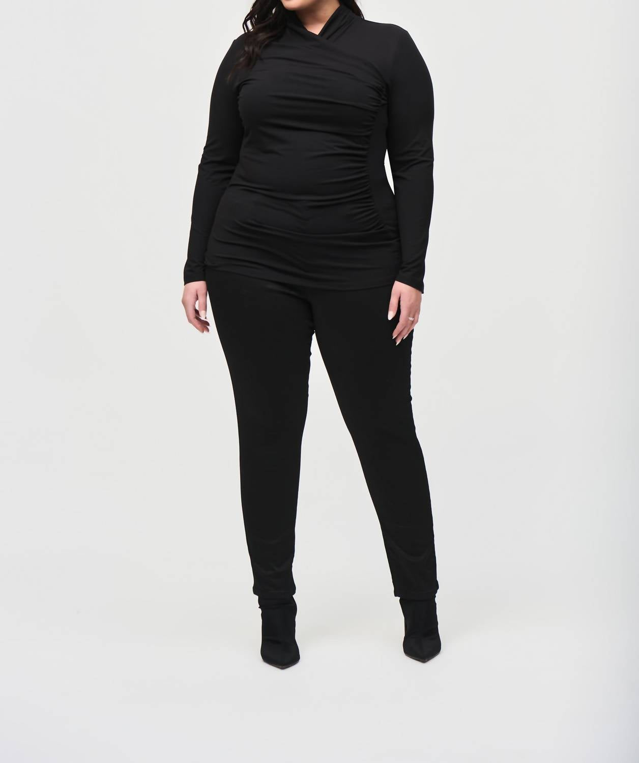 Joseph Ribkoff - COWL NECK RUCHED TOP
