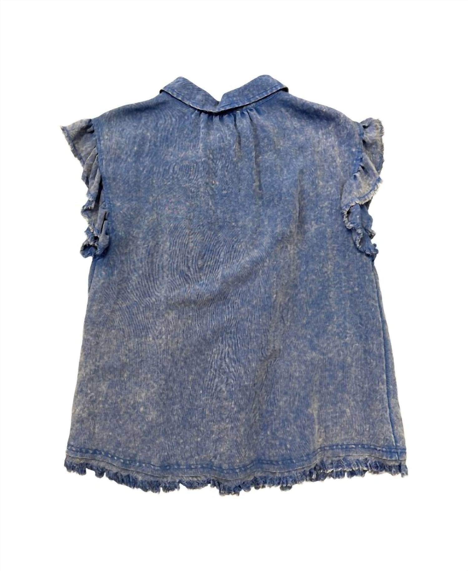 Umgee - Women's Short Sleeve Button Up Top