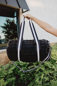 Katydid - Women's Striped Quilted Duffel Weekender Bag