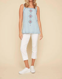 Renuar - Embroidered Tank Top