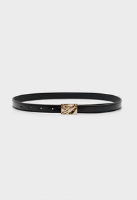 Loulou de Saison Women's Orja Leather Belt in black - women's accessory