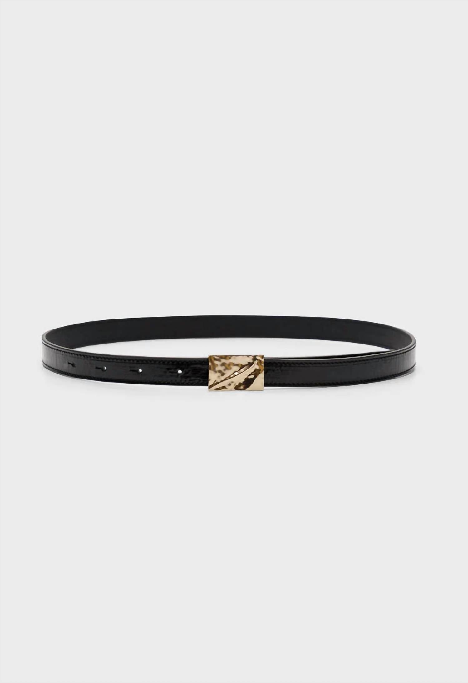 Loulou de Saison Women's Orja Leather Belt in black - women's accessory