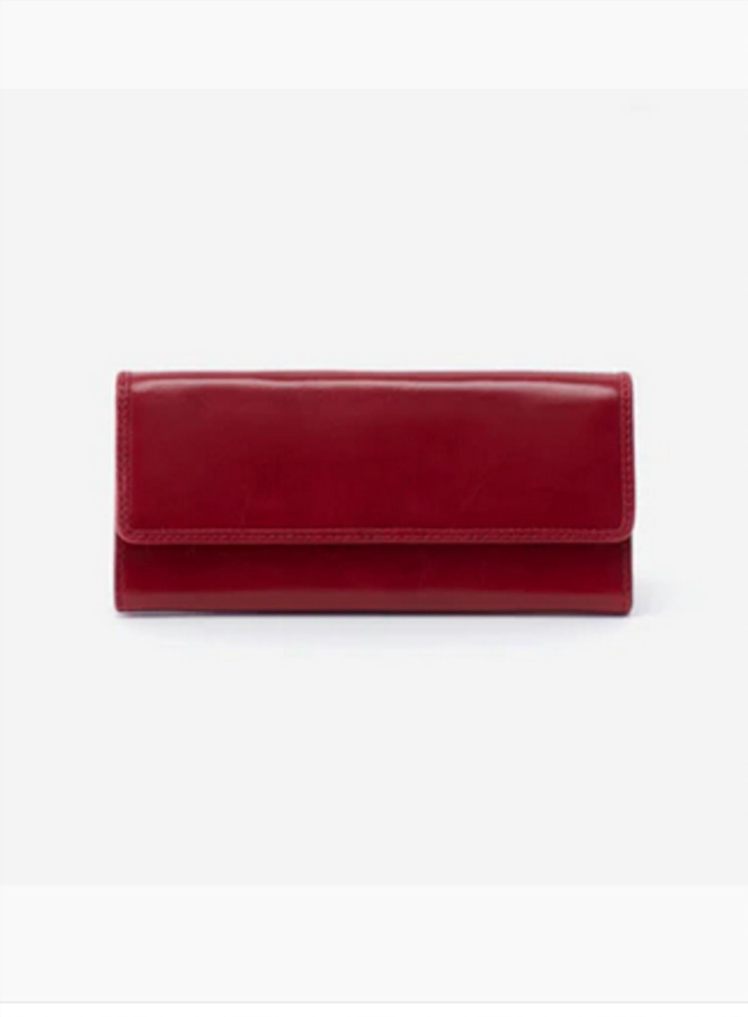 HOBO Women's Ardor Continental Wallet in cardinal - women's bag - detail view