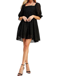 Sweet Lemon - Taylor Babydoll Shimmer Texture Dress