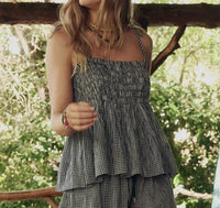 The Great. - Tide Smocked Top
