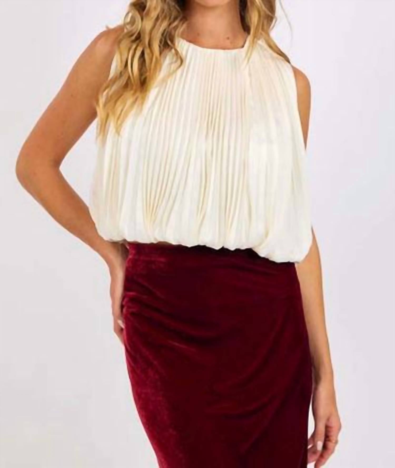 Sage The Label - AMOUR PLEATED BUBBLE TOP