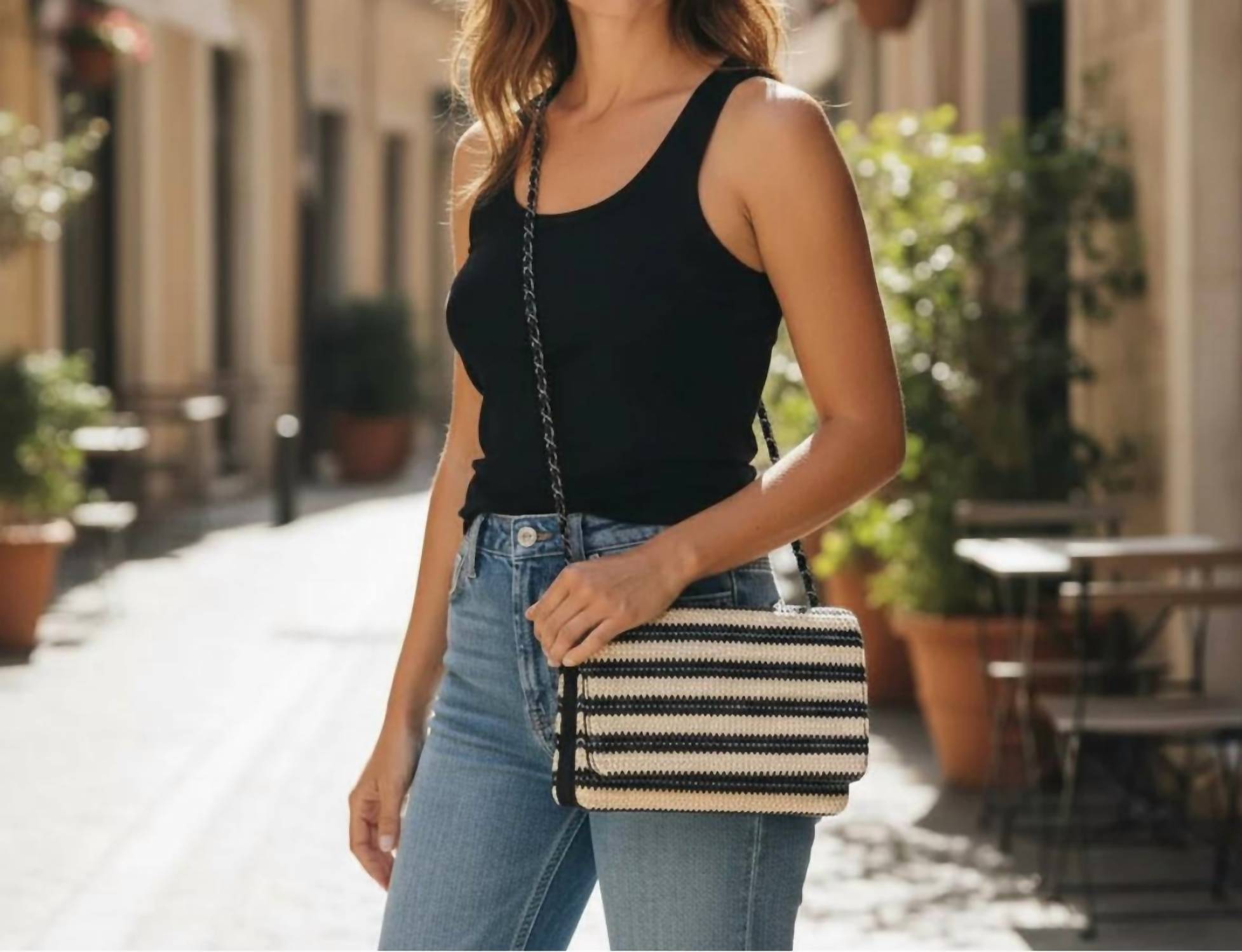 Haute Shore - Women's Lexi Raffia Crossbody Bag