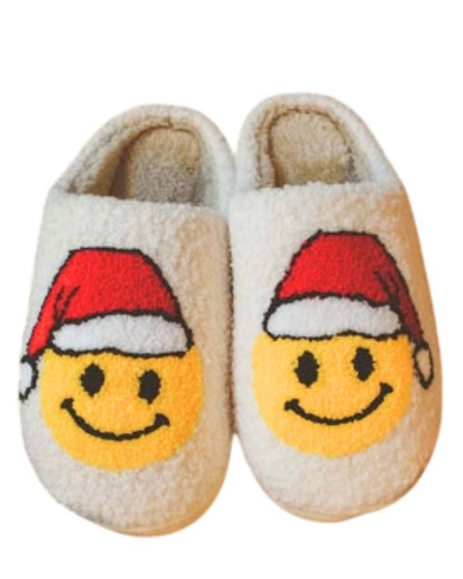 Katydid - Unisex Santa Christmas Happy Face Slippers
