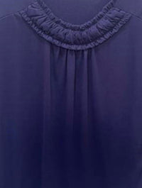 Keren Hart Women Scoop Neck Long Sleeve Tee in purple - women's long sleeve top - detail view
