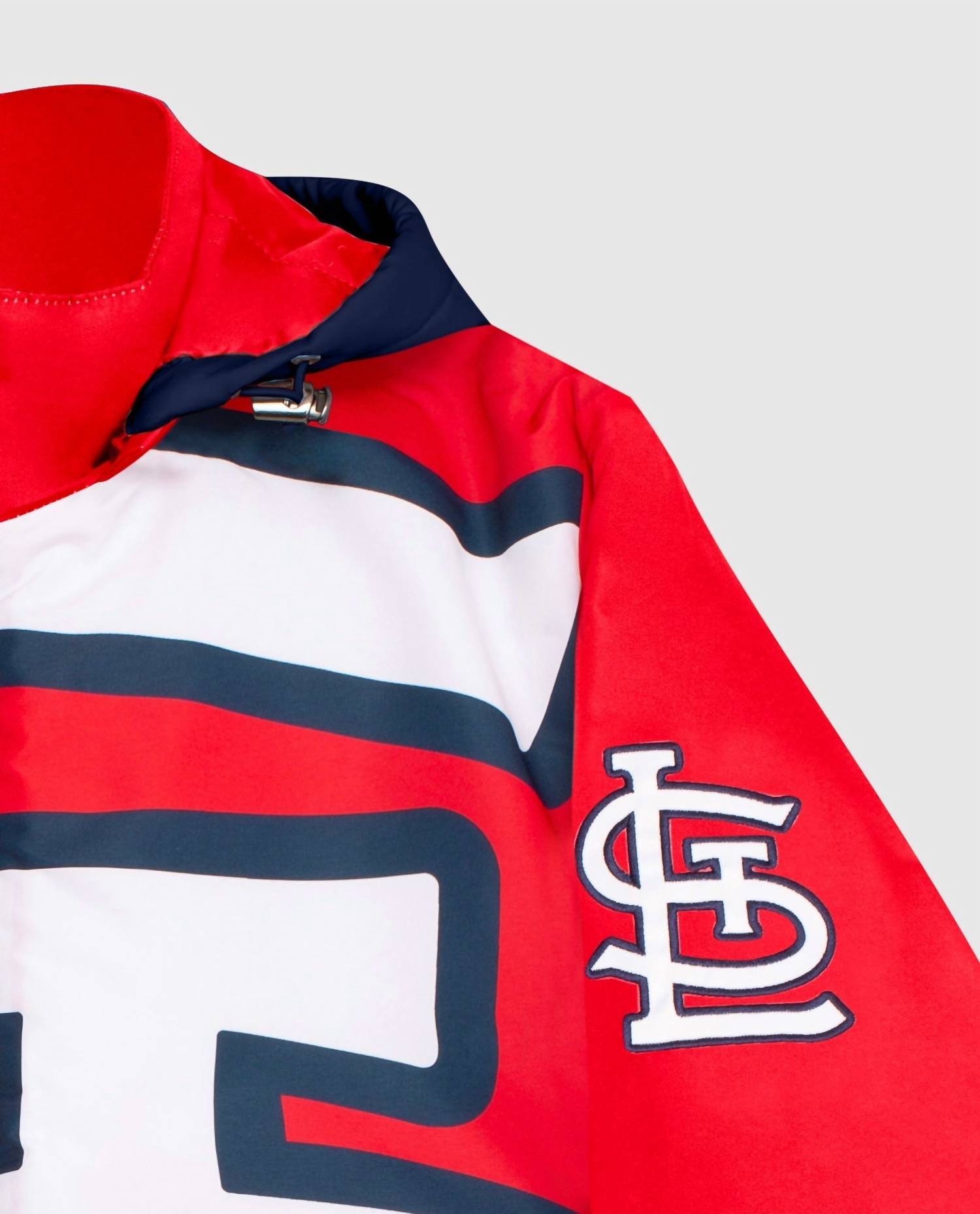 Starter - Men's St. Louis Cardinals Hooded Nylon Full-zip Jacket