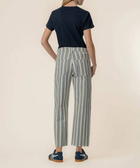 Kut From The Kloth - Gwen Stripe Twill High Rise Wide Straight Leg Pants